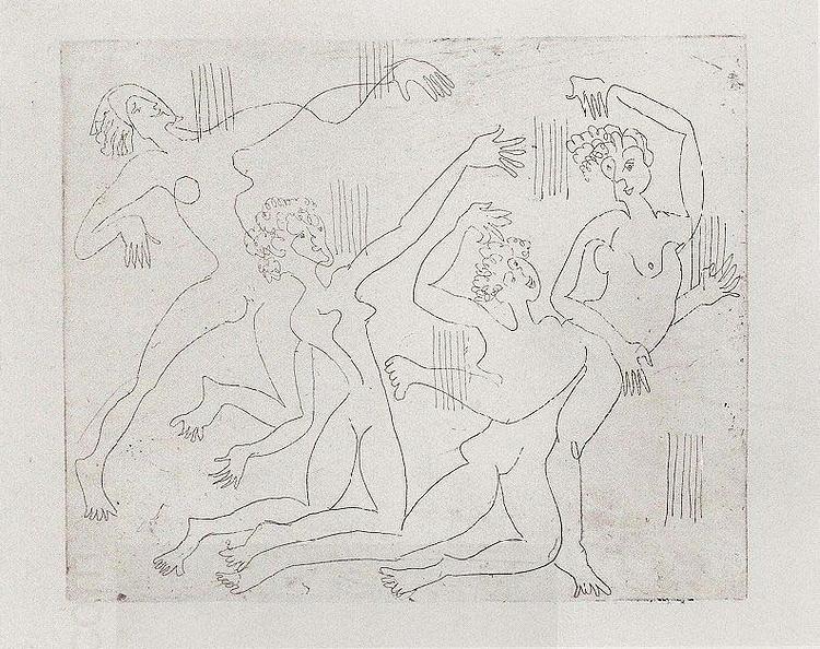 Ernst Ludwig Kirchner Dance-shool - etching